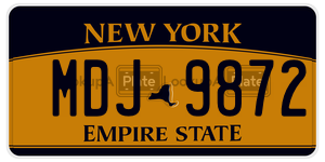 MDJ9872  license plate in NY