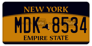 MDK8534  license plate in NY