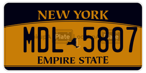 MDL5807  license plate in NY