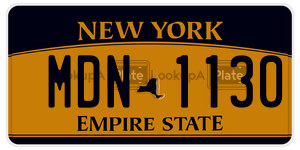 MDN1130  license plate in NY