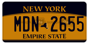 MDN2655  license plate in NY