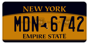MDN6742  license plate in NY