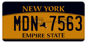 MDN7563  license plate in NY