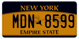MDN8599  license plate in NY