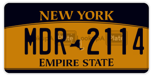 MDR2114  license plate in NY