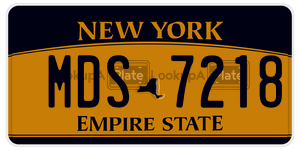 MDS7218  license plate in NY