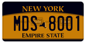 MDS8001  license plate in NY