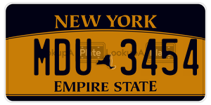 MDU3454  license plate in NY