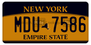 MDU7586  license plate in NY