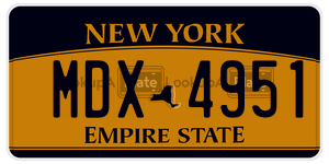 MDX4951  license plate in NY