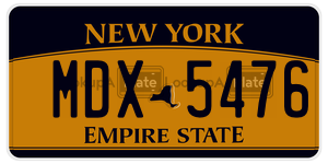 MDX5476  license plate in NY