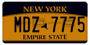 MDZ7775  license plate in NY