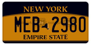 MEB2980  license plate in NY
