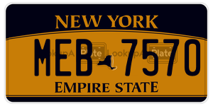 MEB7570 license plate in New York