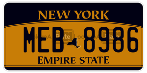 MEB8986  license plate in NY