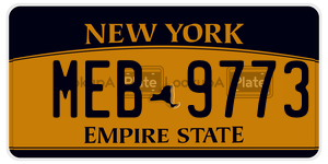 MEB9773  license plate in NY