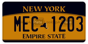 MEC1203  license plate in NY