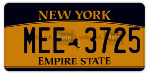MEE3725  license plate in NY