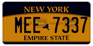 MEE7337  license plate in NY
