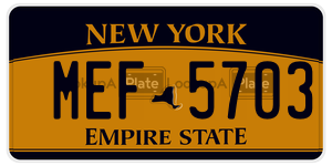 MEF5703  license plate in NY