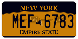 MEF6783  license plate in NY