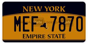 MEF7870  license plate in NY