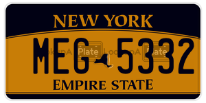 MEG5332  license plate in NY