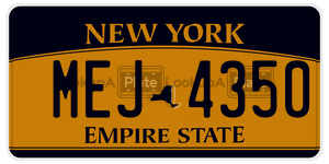 MEJ4350  license plate in NY