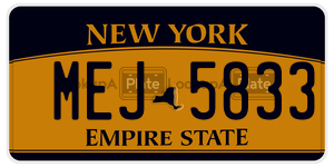 MEJ5833  license plate in NY
