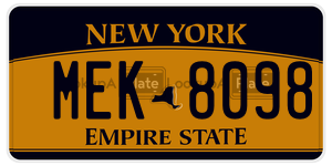 MEK8098  license plate in NY