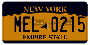 MEL0215  license plate in NY