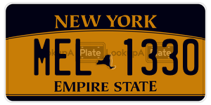 MEL1330  license plate in NY