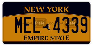 MEL4339  license plate in NY