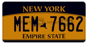 MEM7662  license plate in NY