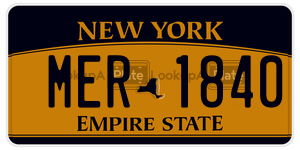 MER1840  license plate in NY