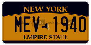 MEV1940  license plate in NY