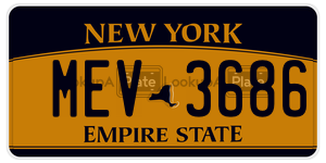 MEV3686  license plate in NY