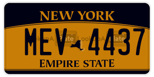 MEV4437  license plate in NY