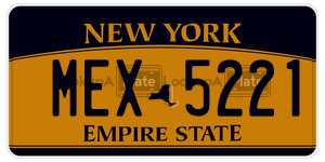 MEX5221  license plate in NY