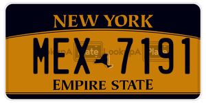 MEX7191  license plate in NY