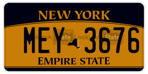 MEY3676  license plate in NY