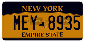 MEY8935  license plate in NY