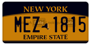 MEZ1815  license plate in NY