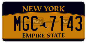 MGC7143 license plate in New York
