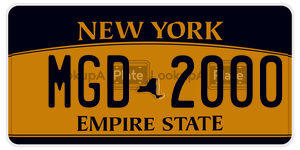 MGD2000  license plate in NY