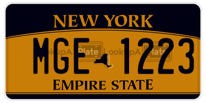 MGE1223  license plate in NY
