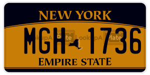 MGH1736  license plate in NY