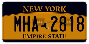 MHA2818 license plate in New York