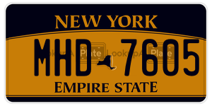 MHD7605  license plate in NY