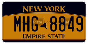 MHG8849  license plate in NY